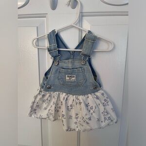 Oshkosh Baby Denim and Floral Print Jumper Dress